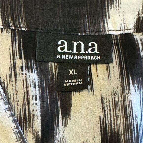 a.n.a. Shear Popover 3/4 Sleeves V Neck Top Size XL - Picture 6 of 9